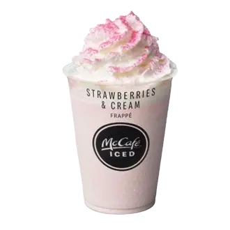 strawberries cream frappe