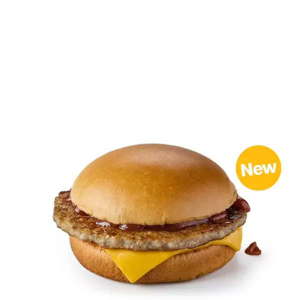mcdonalds sausage sandwich with brown sauce