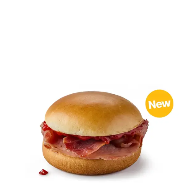 mcdonalds saver bacon roll with ketchup