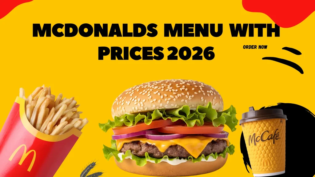 McDonald's Menu with Prices Banner
